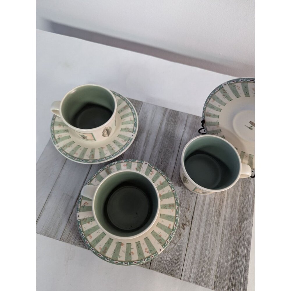 Pfaltzgraff Naturewood Tea Cups and Saucers Set of 3 - Picture 5 of 11